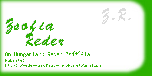 zsofia reder business card